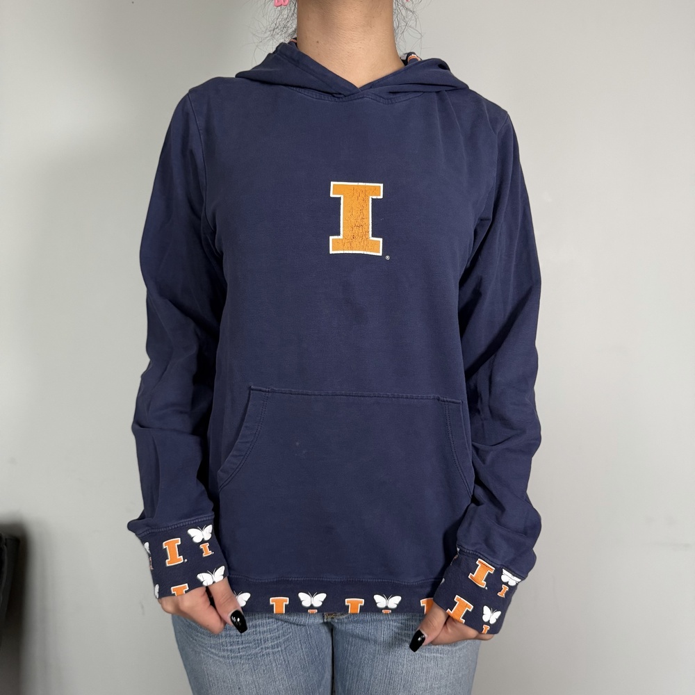 Illinois Fighting Illini Hoodie Womens XL Blue NCAA College G-III Sports For Her